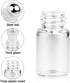 Wresty 25 Pcs Clear Glass Mini Roll On Bottles, Empty Essential Oil Roller Ball Bottles with Black Cap (2ml)