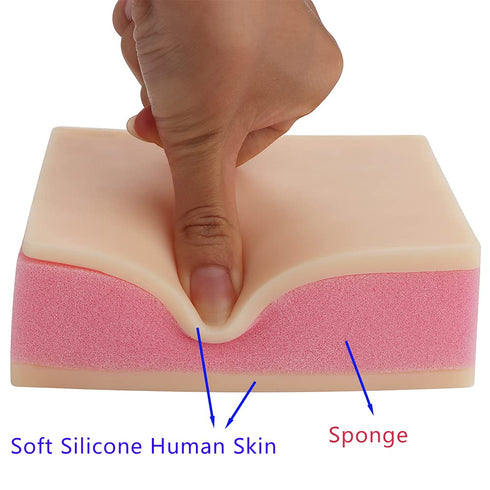 VTurboWay Silicone Sponge Human Skin Injection Pad Training Model, Nurse Student Practice, No Syringe Included