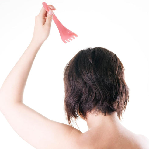NOLITOY 2pcs Scalp Gusha Comb, Head Massage Tool for Back Muscle Relaxation, Pink Head Scratcher SPA