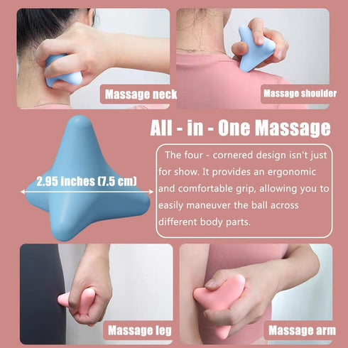 OULIGET Trigger Point Massage Ball,Manual Deep Tissue Fascial Ball,Acupoint Massage Exercise Therapy Tool for Fitness