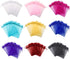 Boshen 100/200PCS Teal Blue Organza Gift Candy Sheer Bags, Mesh Jewelry Pouches Drawstring for Wedding Party Favors