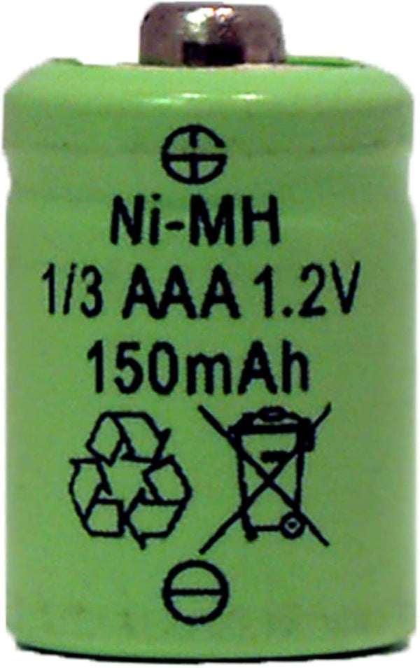 MIC Gen 1/3 AAA 150 mAh Button Top NiMH Battery (for Solar Lights) (2)