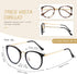 Blue Light Blocking Glasses (3 Pack) - Women and Men Computer Eyeglasses with Metal Frame (Black, Leopard, Pink)
