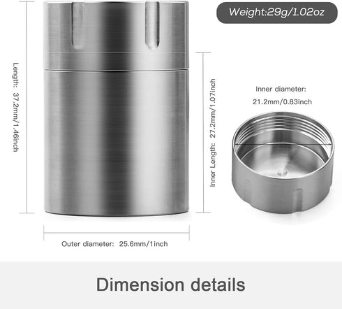 TISUR Metal Pill Holder with Keychain - Premium Titanium Design