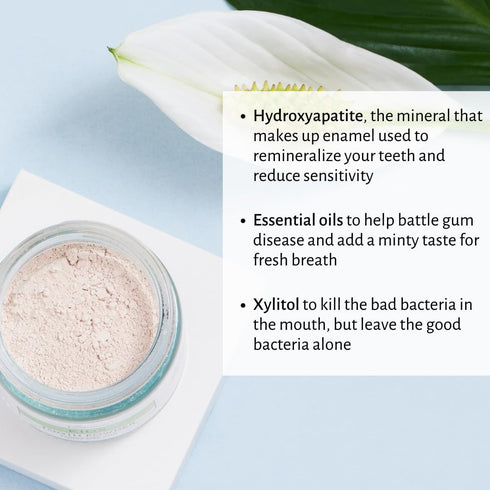 Fresh Citrus Remineralizing Tooth Powder | Kids & Adults Tooth Powder | Fluoride-Free Formula | Natural Ingredients