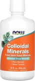 NOW Supplements Colloidal Minerals Liquid, Plant Derived, Essential Trace Minerals, 32-Ounce