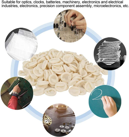 QANYEGN 300pcs Latex Finger Cots, Finger Hats Powder, Finger Condom with Non-Slip i-Static Contact Prevention, Milk