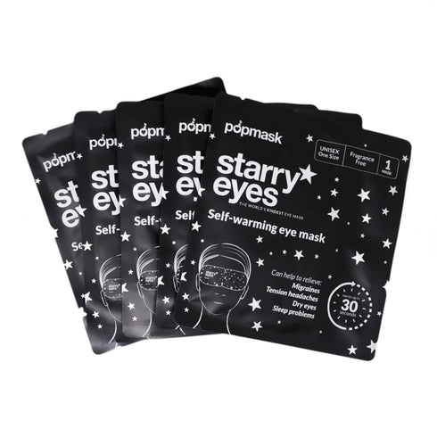 POPBAND Popmask Starry Eyes Self-Heating Eye Masks, Natural Heat Relief for Migraines, 3 Masks