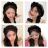 Spa Headbands for Washing Face, Wristband Set, Sponge Makeup Skincare Headband, Soft Terry Towel Cloth Hairband (Black)