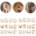 Rose Gold Hair Braids Dreadlock, 24 Pcs Non-Piercing Ear Clip Beard Beads for Women Men