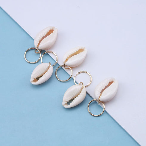 Vintage Dreadlock Hair Rings Clips, 5 Pcs Shell Braid Hair Hoops for Women and Girls