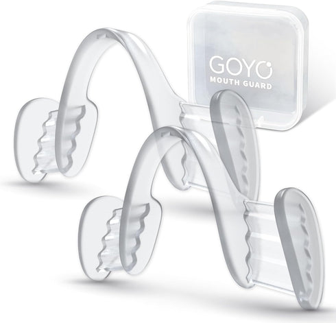 Mouth Guard for Grinding Teeth, Sleep Night Guard, Teeth Bruxism Protection, 2 Set with Travel Case