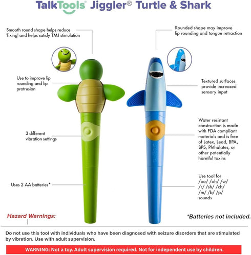 Set 2) TalkTools Jiggler - Oral Facial Massager - Sensory Awareness Tool for Jaw and Lips | Improve Speech and Feeding