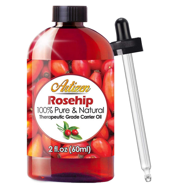 Artizen 2oz Rosehip Oil - Pure & Natural Cold Pressed from Fresh Roses - Rose Hip Oil for Skin, Face, Nails