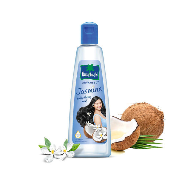Parachute Advansed Jasmine Enriched Coconut Hair Oil, Vitamin-E, Non-Sticky, 6.4 Fl.oz. for All Hair Types