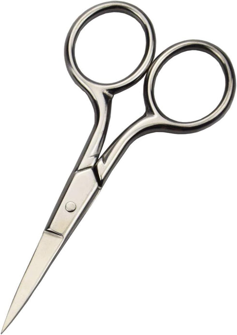 Professional Grooming Scissors for Facial Hair Removal, Stainless Steel Fine Straight Tip Scissors for Men
