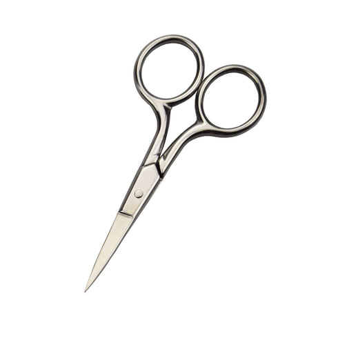 Professional Grooming Scissors, Stainless Steel Fine Straight Tip Scissors, 3.5” for Facial Hair Removal (2 Pieces)