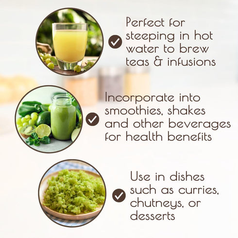 Darsa Organics Amla Berry Cut & Sifted from India, 8 Ounce Resealable Pouch, Rich in Vitamin C & Antioxidants.