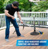 Unger Professional Lock-On Wood & Composite Deck Brush, Scrub for Outdoor Decks with Durable Dual-Bristle, Swivel Deck