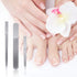 Mudder 3 Pcs Diamond Nail File Set, Stainless Steel Double Side Nail File for Salon Home and Travel