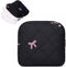 Josojoou Cute Bow Sanitary Napkin Storage Bag with Dividers and Zipper, Cute Period