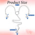 Quilax 3 Adjustable Non Piercing Nipple Clamps Y Necklace for Women Men, Body Jewelry with Soft Silicone Pads, Clips