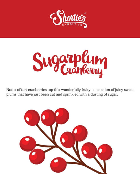 Shortie's Candle Company Sugarplum Cranberry Wax Melts Bulk Pack, Highly Scented 3 Oz. Bars (12 Oz. Total)