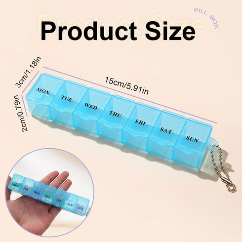 Wopanxye 5 7 7 Oil(5 Pcs Days Travel Pill Dispenser, Weekly Compartment Pill Box, Mini Portable Medicine Organizer