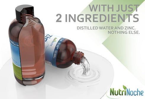 NutriNoche Pure Crystalline Liquid Zinc Supplement - 30 PPM Colloidal Minerals