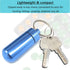 EFFIET 5 Packs Mini Keychain Pill Holder Fob, Waterproof Portable Tablets Container Case for Outdoor Camping