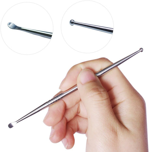 Rancoo Lighted Earwax Removal Tool (Blue) - Tonsil Stone Removal, 3 Tips, 1 Cleaning Tool, Stainless Steel Kit