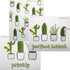 Mixed Cactus Set of 3 Swedish Dishcloths | ECO Friendly Absorbent Cleaning Cloths | Reusable Wipes