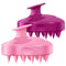 HEETA Hair Scalp Massager Shampoo Brush, 2 Pack with Soft Silicone Bristles for Dandruff Removal, Waterproof (Pink &