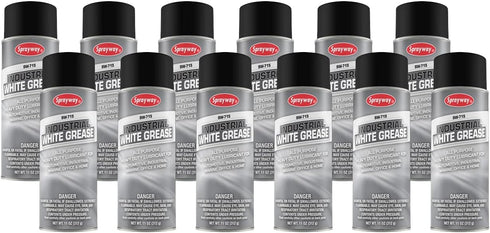 Sprayway SW715 Industrial White Grease Lubricant, 11 oz