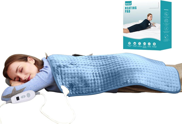 RUQIJI 17''x33'' XXXL King Size Flannel Electric Heating Patches with 120 Minutes Auto