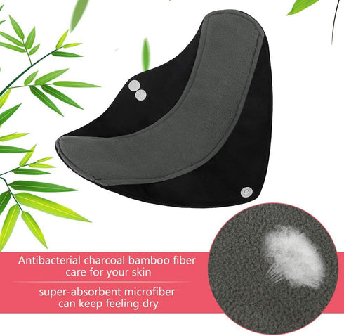 Reusable Bamboo Sanitary Towels Pads | TopDirect 8 Pack Medium & Large Heavy Flow Night Pads with Wet Bag for Women
