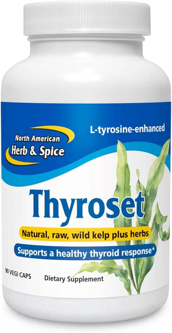 NORTH AMERICAN HERB & SPICE Thyroset - 90 Capsules - Wild Kelp