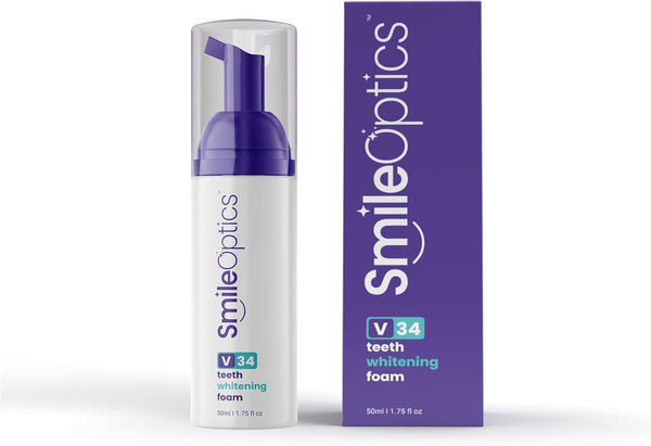 Smile Optics SmileOptics V34 Teeth Whitening Foam - Purple Color-Correcting Fluoride-Free Toothpaste for Yellow