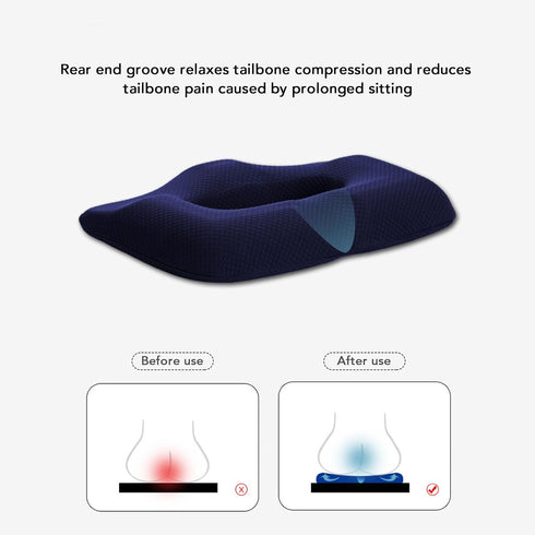 TITA-DONG Tailbone Seat Cushion for Pain, Ergonomic Comfortable Seat Cushion for Office Car Home, Memory Foam Soft