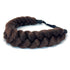 Oversized Bohemian Braided Headband, Classic Wide Braids, Adjustable Elastic Strap, Women's Beauty Accessories (Reddish