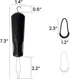 Daily Treasures Button Hook Dressing Aid with 8Pcs Zipper Pulls, Non-Slip Ribbed Handle for Seniors, Arthritis