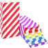 Bright Color Striped Paper Bags, Rainbow Party Bags for Kids’ Birthday Party, Baby Shower, Wedding (50CT)