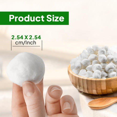 Spa Stix Cotton Balls, 500 Count Medium Size, Non Sterile Super Soft, White