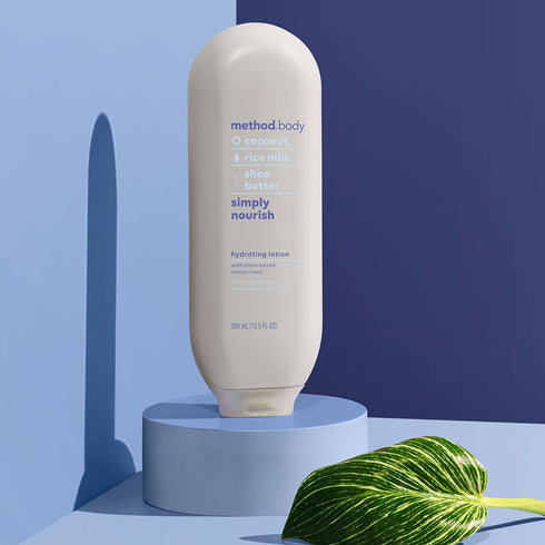 Method Daily Lotion, Simply Nourish Plant-Based Moisturizer for 24 Hours Hydration, 13.5 fl oz