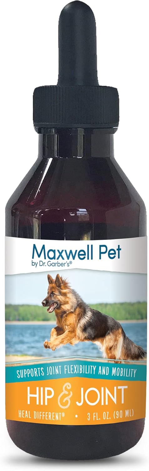 Maxwell Pet by Dr.Garber – Hip & Joint Supplement Drops for Dogs - 90ml Natural Biotherapy