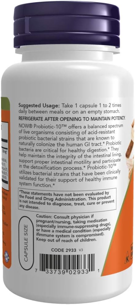 Now Foods Probiotic-10 25 Billion, 100 Veg Capsules