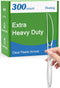 300 Count Extra Heavy Duty Clear Plastic Knives, BPA-Free, Durable Disposable Knives for Party Supply