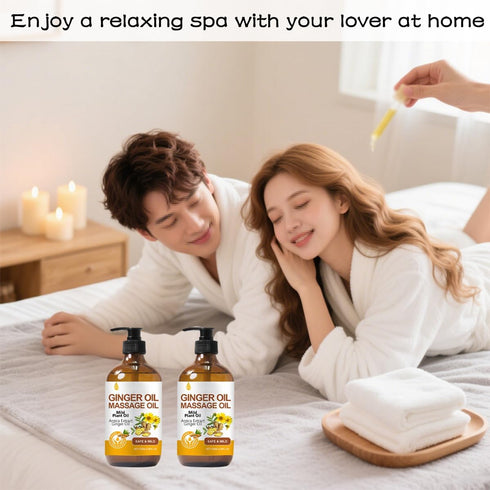 VSDFAW (3.38Floz/Pcs) (1Pcs) Ginger Oil, Natural Ginger Body Oil for Gua Sha Massage, Warming and Relaxing, Soothing