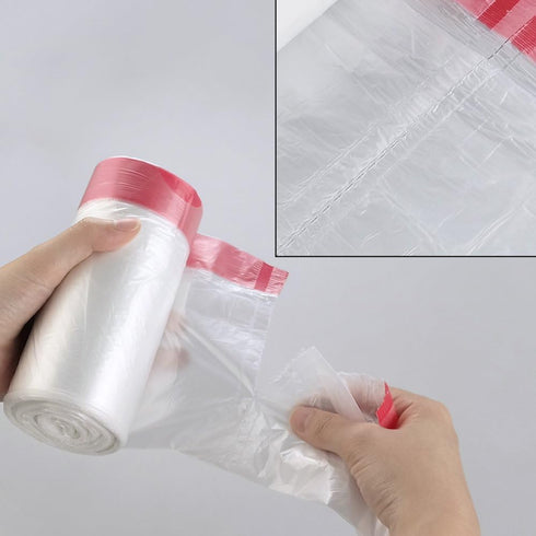 13 Gallon Drawstring Clear Trash Bags, 120 Counts