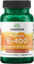 Swanson Natural Vitamin E, 400 IU, Dietary Supplement for Daily Antioxidant Support, 100 Softgels
